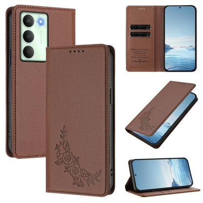 Peony Embossed Magnetic RFID Vegan Leather Phone Case, For Realme C75 5G / V70 / 14x Global, For Realme 14 Pro 5G India / Narzo 80 Pro, For Realme C75 4G / Narzo 80x / 14x India, For Realme 14 / 14T 5G / P3 5G, For Realme P3 Ultra 5G, For Realme P3 Pro...