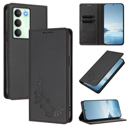 Peony Embossed Magnetic RFID Vegan Leather Phone Case, For Realme C75 5G / V70 / 14x Global, For Realme 14 Pro 5G India / Narzo 80 Pro, For Realme C75 4G / Narzo 80x / 14x India, For Realme 14 / 14T 5G / P3 5G, For Realme P3 Ultra 5G, For Realme P3 Pro...