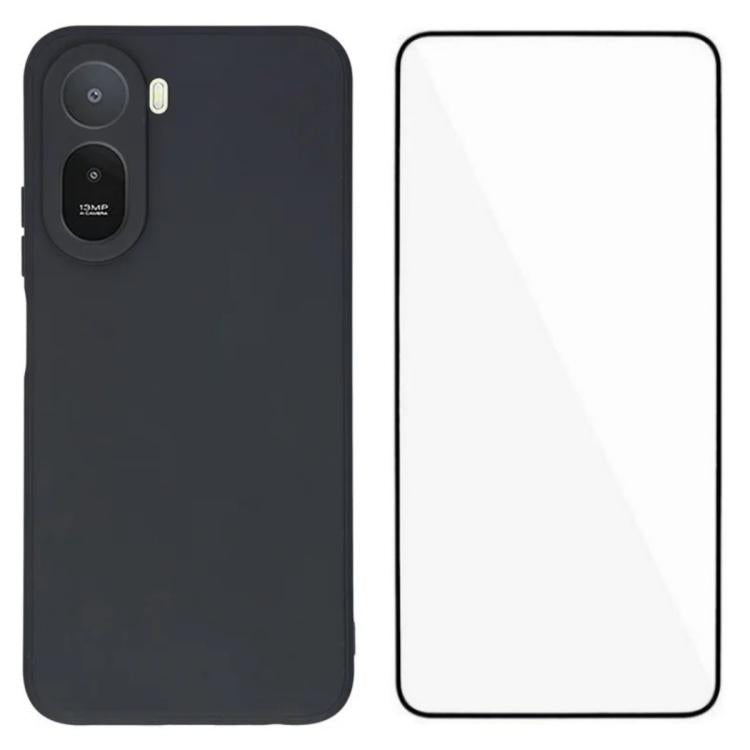 WANLONFENG Square Edge Soft TPU Phone Case with Screen Protector, For Redmi A7 Pro 171mm / Poco C85x 5G, For Redmi Turbo 5 Max / Poco X8 Pro Max 5G, For Redmi Turbo 5 5G / Poco X8 Pro 5G, For Redmi Note 15 Pro+ 5G Global 163.3mm                        ...