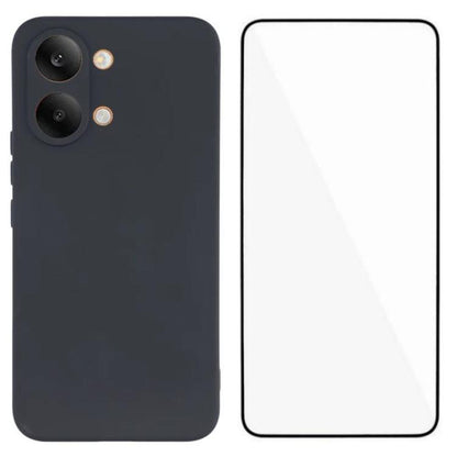 WANLONFENG Square Edge Soft TPU Phone Case with Screen Protector, For Redmi A7 Pro 171mm / Poco C85x 5G, For Redmi Turbo 5 Max / Poco X8 Pro Max 5G, For Redmi Turbo 5 5G / Poco X8 Pro 5G, For Redmi Note 15 Pro+ 5G Global 163.3mm                        ...