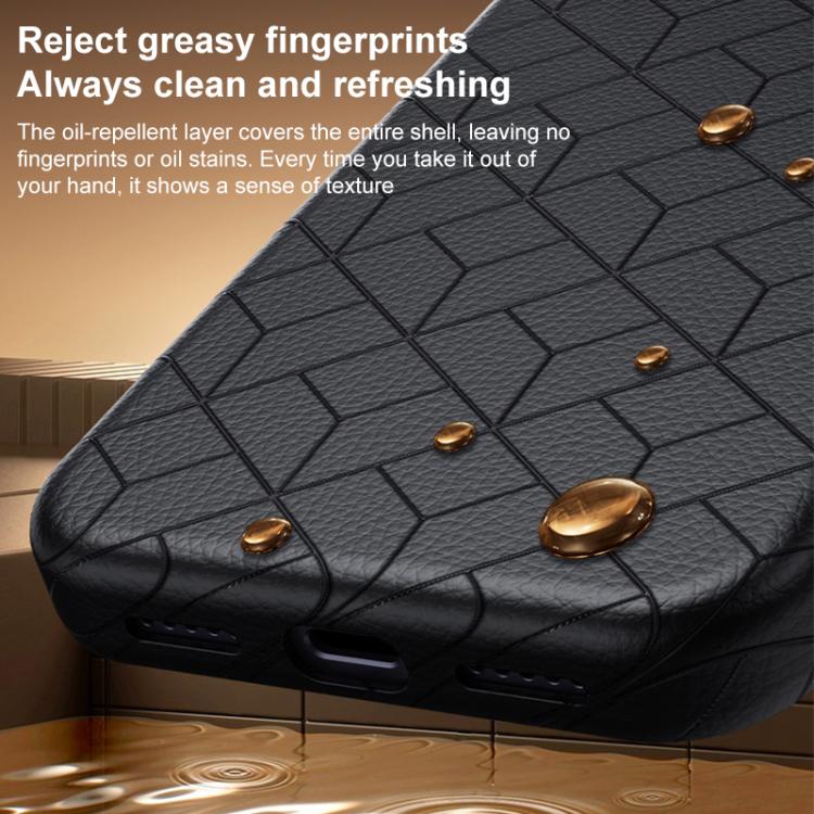 Rubik Cube Series Embossed Grid Pattern Magnetic Phone Case, For iPhone 12 Pro Max, For iPhone 12 Pro