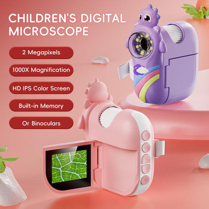 inskam 362 2MP 2-inch Display Children Dinosaur Digital Microscope, inskam362