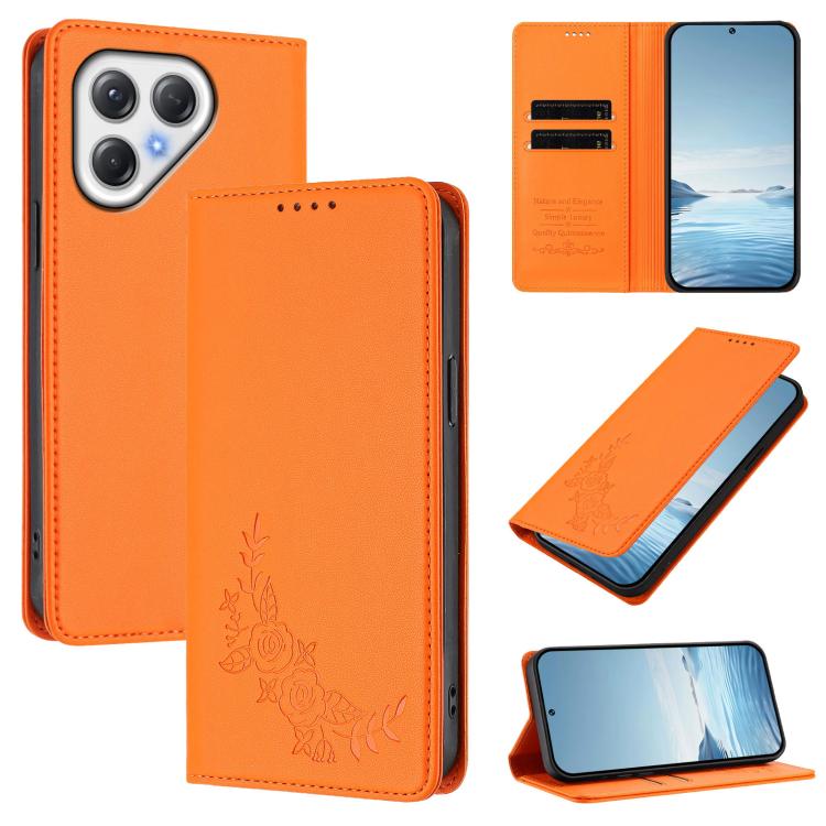 Peony Embossed Magnetic RFID Vegan Leather Phone Case, For Tecno Spark Go 5G 2025 / 40 5G, For Tecno Spark 50 / KN4, For Tecno Camon 50 Pro 4G, For Tecno Camon 50 4G, For Tecno Spark Go 3, For Tenco Pova Slim 5G / Spark Slim 5G, For Tecno Spark 40C    ...