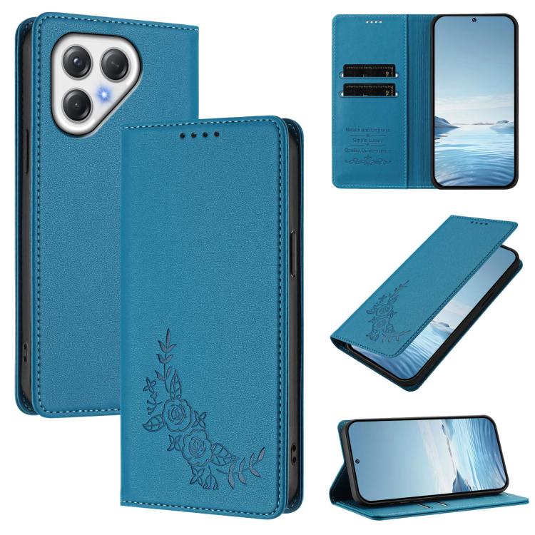 Peony Embossed Magnetic RFID Vegan Leather Phone Case, For Tecno Spark Go 5G 2025 / 40 5G, For Tecno Spark 50 / KN4, For Tecno Camon 50 Pro 4G, For Tecno Camon 50 4G, For Tecno Spark Go 3, For Tenco Pova Slim 5G / Spark Slim 5G, For Tecno Spark 40C    ...