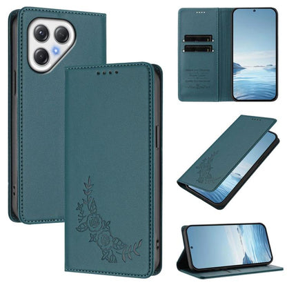 Peony Embossed Magnetic RFID Vegan Leather Phone Case, For Tecno Spark Go 5G 2025 / 40 5G, For Tecno Spark 50 / KN4, For Tecno Camon 50 Pro 4G, For Tecno Camon 50 4G, For Tecno Spark Go 3, For Tenco Pova Slim 5G / Spark Slim 5G, For Tecno Spark 40C    ...