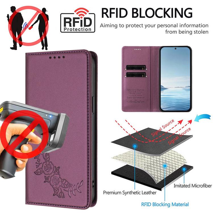 Peony Embossed Magnetic RFID Vegan Leather Phone Case, For Tecno Spark 40 Pro+ 4G, For Tecno Spark 40 Pro 4G, For Tecno Spark 40 4G, For Tecno Pova 7 Ultra 5G, For Tecno Spark Go 1 / Go 1S / Pop 9, For Tecno Camon 40 Pro 4G, For Tecno Camon 40 Premier ...