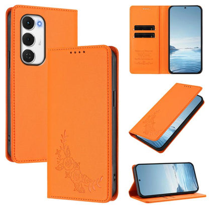 Peony Embossed Magnetic RFID Vegan Leather Phone Case, For Tecno Spark 40 Pro+ 4G, For Tecno Spark 40 Pro 4G, For Tecno Spark 40 4G, For Tecno Pova 7 Ultra 5G, For Tecno Spark Go 1 / Go 1S / Pop 9, For Tecno Camon 40 Pro 4G, For Tecno Camon 40 Premier ...