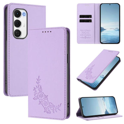 Peony Embossed Magnetic RFID Vegan Leather Phone Case, For Tecno Spark 40 Pro+ 4G, For Tecno Spark 40 Pro 4G, For Tecno Spark 40 4G, For Tecno Pova 7 Ultra 5G, For Tecno Spark Go 1 / Go 1S / Pop 9, For Tecno Camon 40 Pro 4G, For Tecno Camon 40 Premier ...