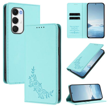 Peony Embossed Magnetic RFID Vegan Leather Phone Case, For Tecno Spark 40 Pro+ 4G, For Tecno Spark 40 Pro 4G, For Tecno Spark 40 4G, For Tecno Pova 7 Ultra 5G, For Tecno Spark Go 1 / Go 1S / Pop 9, For Tecno Camon 40 Pro 4G, For Tecno Camon 40 Premier ...