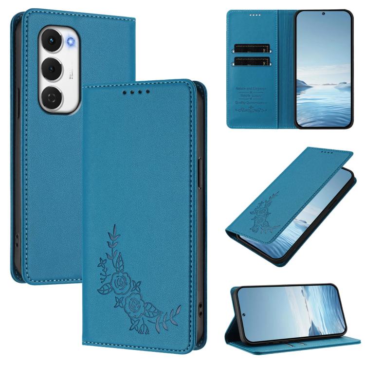 Peony Embossed Magnetic RFID Vegan Leather Phone Case, For Tecno Spark 40 Pro+ 4G, For Tecno Spark 40 Pro 4G, For Tecno Spark 40 4G, For Tecno Pova 7 Ultra 5G, For Tecno Spark Go 1 / Go 1S / Pop 9, For Tecno Camon 40 Pro 4G, For Tecno Camon 40 Premier ...