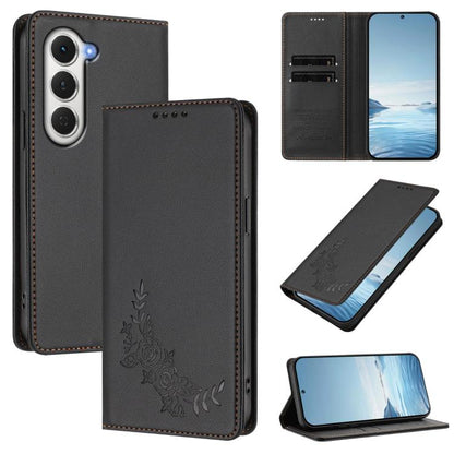 Peony Embossed Magnetic RFID Vegan Leather Phone Case, For Tecno Spark 40 Pro+ 4G, For Tecno Spark 40 Pro 4G, For Tecno Spark 40 4G, For Tecno Pova 7 Ultra 5G, For Tecno Spark Go 1 / Go 1S / Pop 9, For Tecno Camon 40 Pro 4G, For Tecno Camon 40 Premier ...