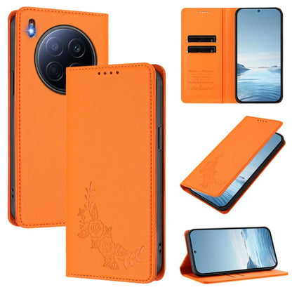 Peony Embossed Magnetic RFID Vegan Leather Phone Case, For Tecno Spark 40 Pro+ 4G, For Tecno Spark 40 Pro 4G, For Tecno Spark 40 4G, For Tecno Pova 7 Ultra 5G, For Tecno Spark Go 1 / Go 1S / Pop 9, For Tecno Camon 40 Pro 4G, For Tecno Camon 40 Premier ...