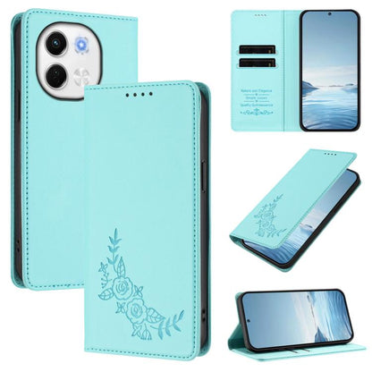 Peony Embossed Magnetic RFID Vegan Leather Phone Case, For Tecno Camon 30S / 30S Pro, For Tecno Pova 6 Neo 5G / Spark 30 5G, For Tecno Spark 30 Pro 4G, For Tecno Spark 30 4G, For Tecno Spark 30C 4G, For Tecno Spark 20 Pro 5G, For Tecno Spark 10 Pro Mag...