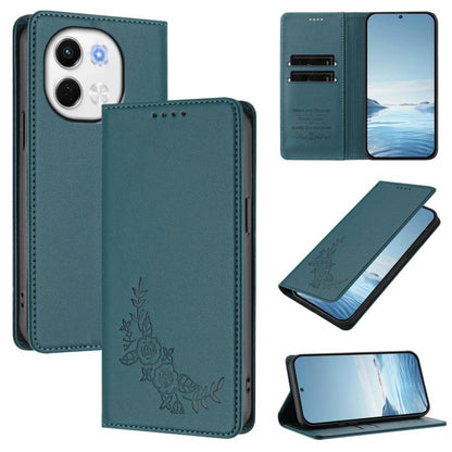 Peony Embossed Magnetic RFID Vegan Leather Phone Case, For Tecno Camon 30S / 30S Pro, For Tecno Pova 6 Neo 5G / Spark 30 5G, For Tecno Spark 30 Pro 4G, For Tecno Spark 30 4G, For Tecno Spark 30C 4G, For Tecno Spark 20 Pro 5G, For Tecno Spark 10 Pro Mag...