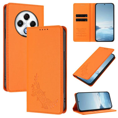 Peony Embossed Magnetic RFID Vegan Leather Phone Case, For Tecno Camon 30S / 30S Pro, For Tecno Pova 6 Neo 5G / Spark 30 5G, For Tecno Spark 30 Pro 4G, For Tecno Spark 30 4G, For Tecno Spark 30C 4G, For Tecno Spark 20 Pro 5G, For Tecno Spark 10 Pro Mag...