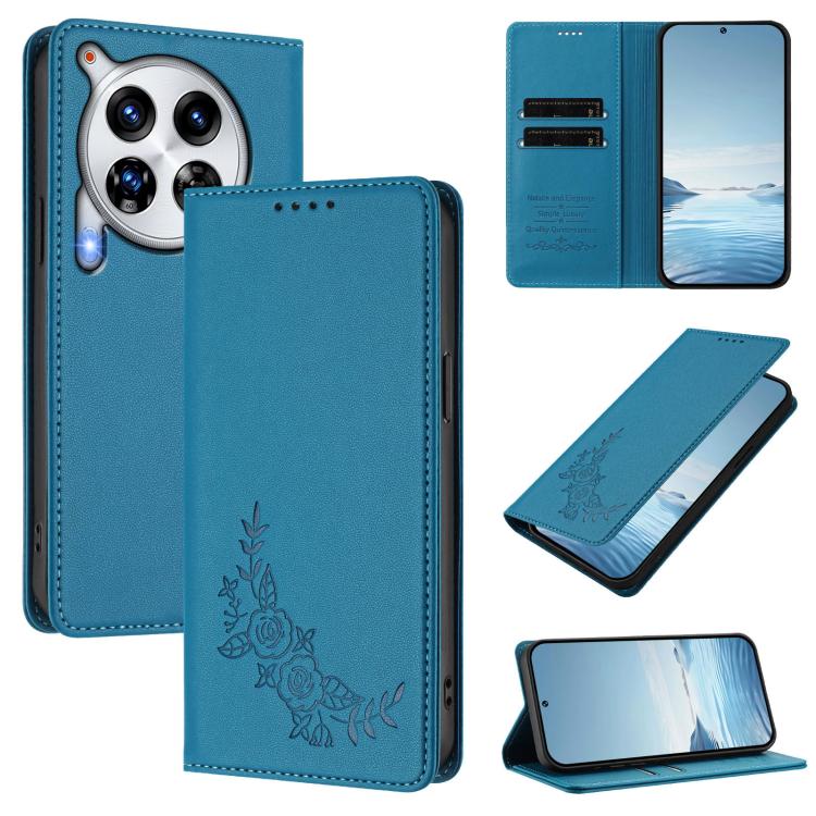 Peony Embossed Magnetic RFID Vegan Leather Phone Case, For Tecno Camon 30 Pro 5G, For Tecno Camon 30 Premier, For Tecno Camon 30 4G / 5G, For Tecno Spark 20 Pro+ 4G, For Tecno Pova 5 Pro, For Tecno Pova Neo 3, For Tecno Pova 5                          ...