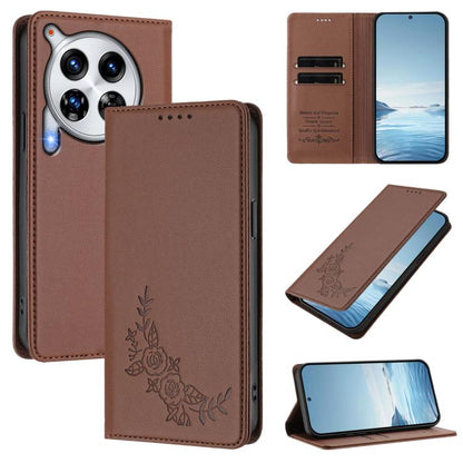 Peony Embossed Magnetic RFID Vegan Leather Phone Case, For Tecno Camon 30 Pro 5G, For Tecno Camon 30 Premier, For Tecno Camon 30 4G / 5G, For Tecno Spark 20 Pro+ 4G, For Tecno Pova 5 Pro, For Tecno Pova Neo 3, For Tecno Pova 5                          ...