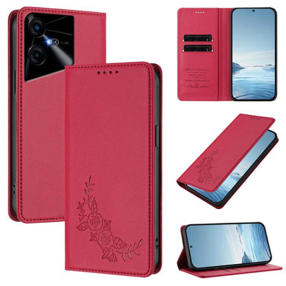 Peony Embossed Magnetic RFID Vegan Leather Phone Case, For Tecno Camon 30 Pro 5G, For Tecno Camon 30 Premier, For Tecno Camon 30 4G / 5G, For Tecno Spark 20 Pro+ 4G, For Tecno Pova 5 Pro, For Tecno Pova Neo 3, For Tecno Pova 5                          ...
