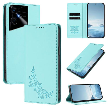 Peony Embossed Magnetic RFID Vegan Leather Phone Case, For Tecno Camon 30 Pro 5G, For Tecno Camon 30 Premier, For Tecno Camon 30 4G / 5G, For Tecno Spark 20 Pro+ 4G, For Tecno Pova 5 Pro, For Tecno Pova Neo 3, For Tecno Pova 5                          ...