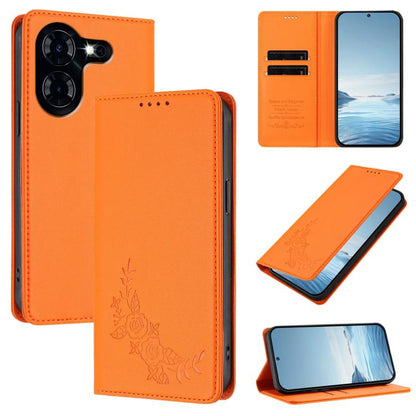 Peony Embossed Magnetic RFID Vegan Leather Phone Case, For Tecno Camon 30 Pro 5G, For Tecno Camon 30 Premier, For Tecno Camon 30 4G / 5G, For Tecno Spark 20 Pro+ 4G, For Tecno Pova 5 Pro, For Tecno Pova Neo 3, For Tecno Pova 5                          ...