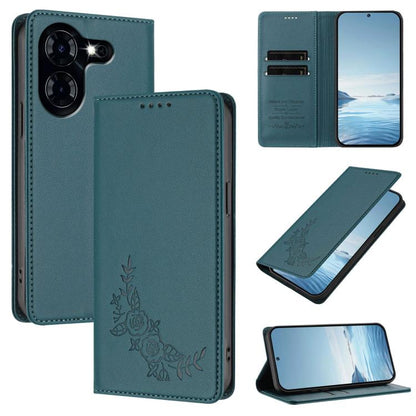 Peony Embossed Magnetic RFID Vegan Leather Phone Case, For Tecno Camon 30 Pro 5G, For Tecno Camon 30 Premier, For Tecno Camon 30 4G / 5G, For Tecno Spark 20 Pro+ 4G, For Tecno Pova 5 Pro, For Tecno Pova Neo 3, For Tecno Pova 5                          ...