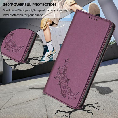 Peony Embossed Magnetic RFID Vegan Leather Phone Case, For Tecno Camon 20 4G / 20 Pro 4G, For Tecno Spark 10 5G, For Tecno Spark 10C / 10 4G, For Tecno Spark 10 Pro 4G / K17 4G