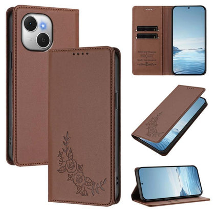 Peony Embossed Magnetic RFID Vegan Leather Phone Case, For Tecno Spark Go 5G 2025 / 40 5G, For Tecno Spark 50 / KN4, For Tecno Camon 50 Pro 4G, For Tecno Camon 50 4G, For Tecno Spark Go 3, For Tenco Pova Slim 5G / Spark Slim 5G, For Tecno Spark 40C    ...