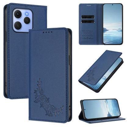 Peony Embossed Magnetic RFID Vegan Leather Phone Case, For Tecno Spark Go 5G 2025 / 40 5G, For Tecno Spark 50 / KN4, For Tecno Camon 50 Pro 4G, For Tecno Camon 50 4G, For Tecno Spark Go 3, For Tenco Pova Slim 5G / Spark Slim 5G, For Tecno Spark 40C    ...