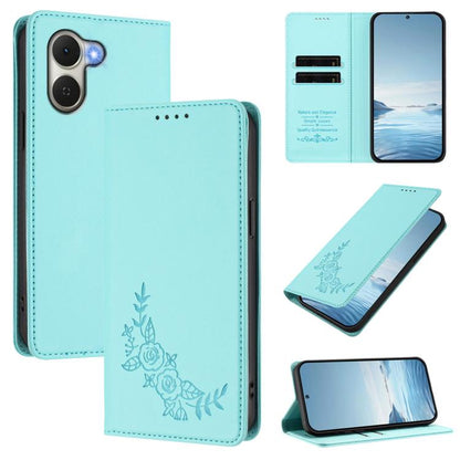 Peony Embossed Magnetic RFID Vegan Leather Phone Case, For Tecno Spark Go 5G 2025 / 40 5G, For Tecno Spark 50 / KN4, For Tecno Camon 50 Pro 4G, For Tecno Camon 50 4G, For Tecno Spark Go 3, For Tenco Pova Slim 5G / Spark Slim 5G, For Tecno Spark 40C    ...