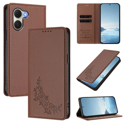 Peony Embossed Magnetic RFID Vegan Leather Phone Case, For Tecno Spark Go 5G 2025 / 40 5G, For Tecno Spark 50 / KN4, For Tecno Camon 50 Pro 4G, For Tecno Camon 50 4G, For Tecno Spark Go 3, For Tenco Pova Slim 5G / Spark Slim 5G, For Tecno Spark 40C    ...