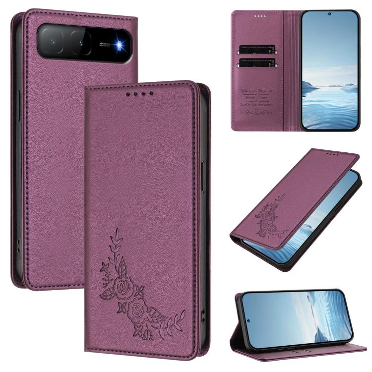 Peony Embossed Magnetic RFID Vegan Leather Phone Case, For Tecno Spark Go 5G 2025 / 40 5G, For Tecno Spark 50 / KN4, For Tecno Camon 50 Pro 4G, For Tecno Camon 50 4G, For Tecno Spark Go 3, For Tenco Pova Slim 5G / Spark Slim 5G, For Tecno Spark 40C    ...