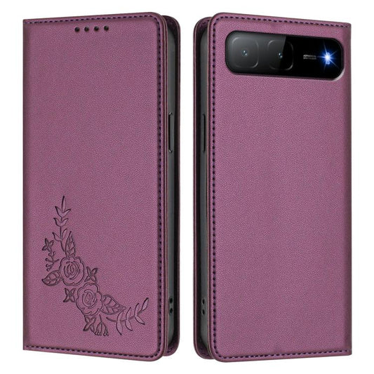 Peony Embossed Magnetic RFID Vegan Leather Phone Case, For Tecno Spark Go 5G 2025 / 40 5G, For Tecno Spark 50 / KN4, For Tecno Camon 50 Pro 4G, For Tecno Camon 50 4G, For Tecno Spark Go 3, For Tenco Pova Slim 5G / Spark Slim 5G, For Tecno Spark 40C    ...