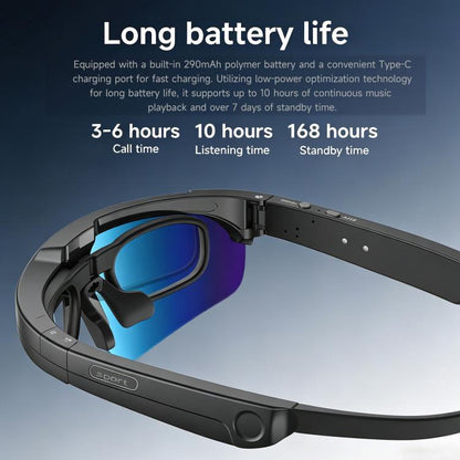 L805 Smart AI Cycling Glasses 8MP Stabilization Camera