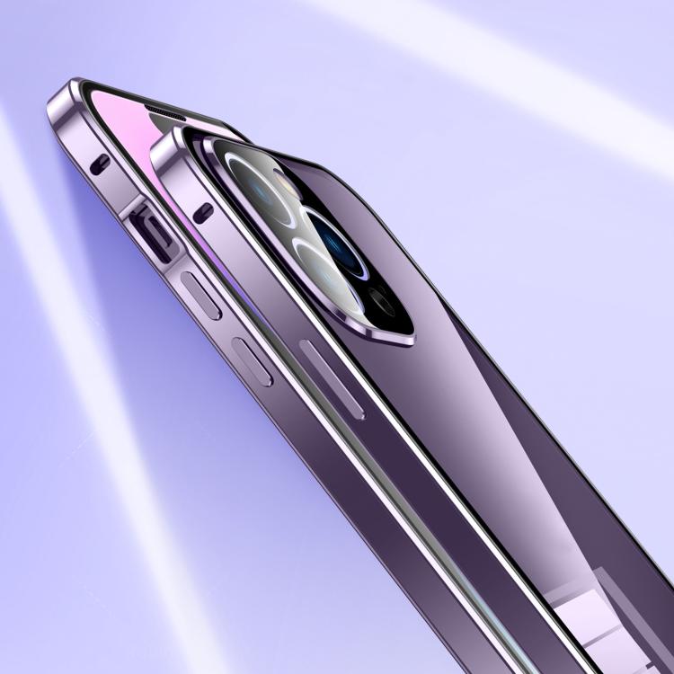Magnetic Double-buckle HD Tempered Glass Phone Case, For iPhone 17 Pro Max, For iPhone 17 Pro