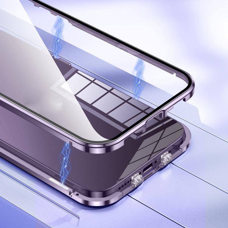 Magnetic Double-buckle HD Tempered Glass Phone Case, For iPhone 17 Pro Max, For iPhone 17 Pro