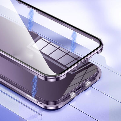 Magnetic Double-buckle HD Tempered Glass Phone Case, For iPhone 17 Pro Max, For iPhone 17 Pro