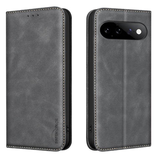 BINFEN COLOR Calfskin Texture Magnetic RFID Vegan Leather Phone Case, For Google Pixel 11 / 11 Pro, For Google Pixel 10a, For Google Pixel 10 Pro XL Global, For Google Pixel 10/10 Pro/9/9 Pro, For Google Pixel 9a, For Google Pixel 8a                   ...