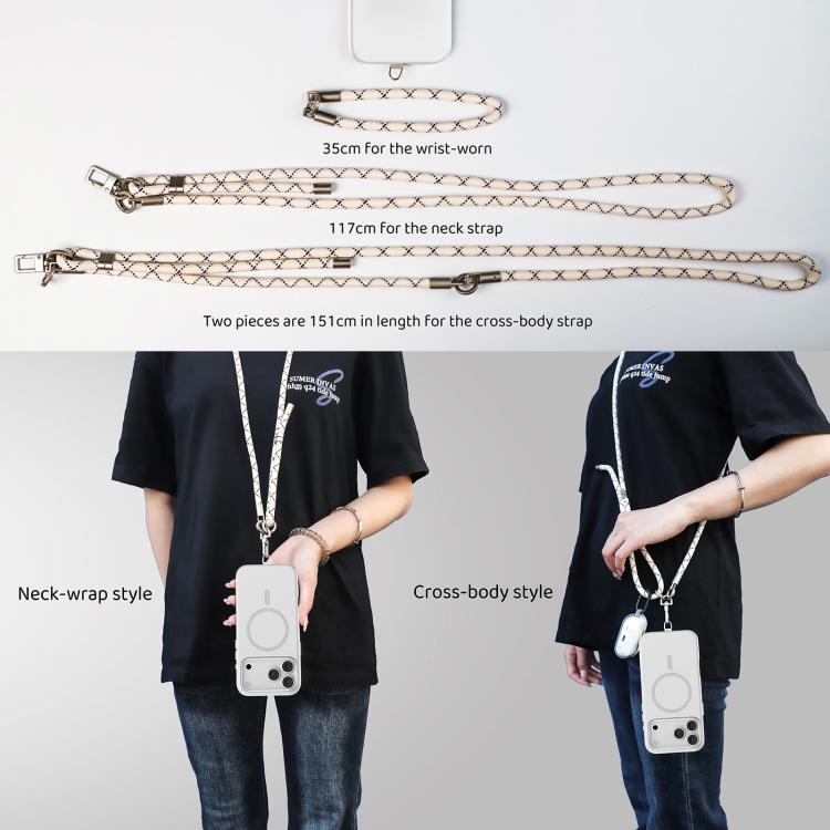 Mutural Elegant Series Crossbody Phone Long Short Dual-purpose Lanyard