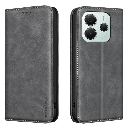 BINFEN COLOR Calfskin Texture Magnetic RFID Vegan Leather Phone Case, For Redmi Note 14 5G, For Redmi Note 14 Pro 4G, For Redmi Note 14 4G 163.25mm, For Redmi Note 14 Pro 5G, For Redmi K70 / K70 Pro, For Redmi A3, For Redmi Note 13 Pro 4G Global       ...