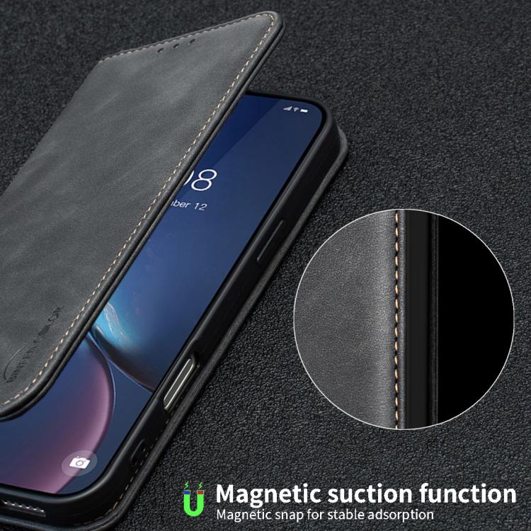 BINFEN COLOR Calfskin Texture Magnetic RFID Vegan Leather Phone Case, For Redmi Note 13 Pro 5G, For Xiaomi 13T / Redmi K60 Ultra, For Redmi Note 12 4G Global