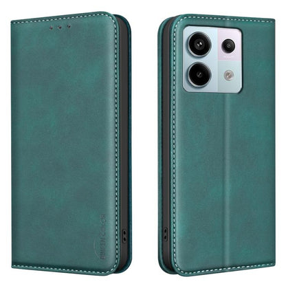 BINFEN COLOR Calfskin Texture Magnetic RFID Vegan Leather Phone Case, For Redmi Note 13 Pro 5G, For Xiaomi 13T / Redmi K60 Ultra, For Redmi Note 12 4G Global
