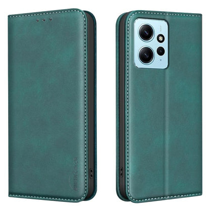BINFEN COLOR Calfskin Texture Magnetic RFID Vegan Leather Phone Case, For Redmi Note 13 Pro 5G, For Xiaomi 13T / Redmi K60 Ultra, For Redmi Note 12 4G Global