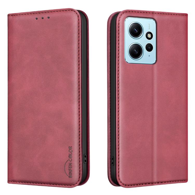 BINFEN COLOR Calfskin Texture Magnetic RFID Vegan Leather Phone Case, For Redmi Note 13 Pro 5G, For Xiaomi 13T / Redmi K60 Ultra, For Redmi Note 12 4G Global
