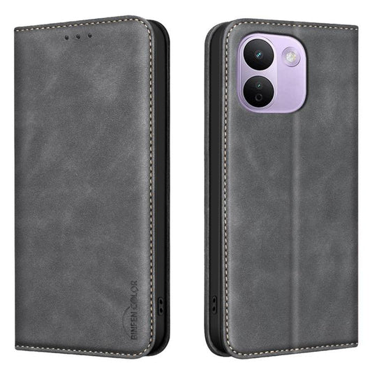 BINFEN COLOR Calfskin Texture Magnetic RFID Vegan Leather Phone Case, For Redmi Note 17 Pro+ 5G Global 163mm, For Redmi 17 4G/5G Global 171mm, For Redmi Note 17 4G Global 171mm, For Redmi K90 Max 5G, For Redmi A7 Pro 171mm, For Redmi Turbo 5 Max 5G    ...