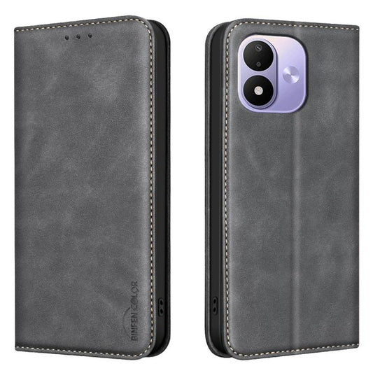 BINFEN COLOR Calfskin Texture Magnetic RFID Vegan Leather Phone Case, For Redmi Note 17 4G Global 169.7mm, For Redmi Note 17 Pro+ 5G Global 163.4mm, For Redmi Note 17 Pro 5G Global 163.5mm, For Redmi 17 5G / 4G Global 170mm, For Redmi K90 Max 5G       ...
