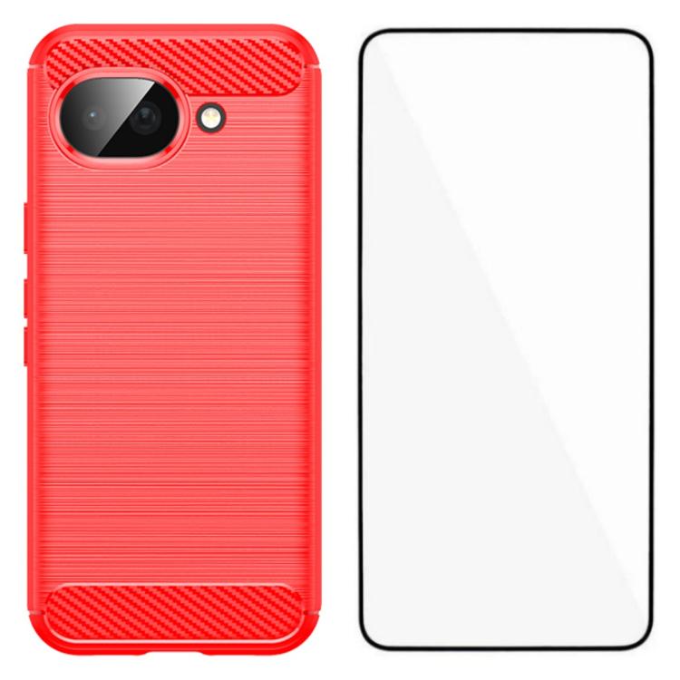 WANLONFENG Brushed Texture Shockproof TPU Phone Case with Screen Film, For Google Pixel 10a, For Google Pixel 10 Pro XL, For Google Pixel 10 Pro, For Google Pixel 10, For Google Pixel 9a, For Google Pixel 9 Pro XL, For Google Pixel 9 Pro               ...