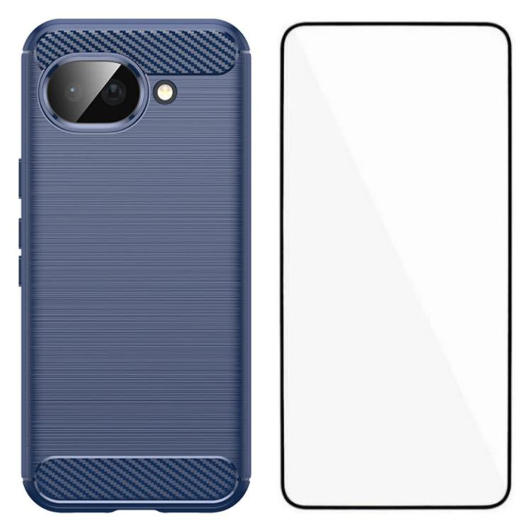 WANLONFENG Brushed Texture Shockproof TPU Phone Case with Screen Film, For Google Pixel 10a, For Google Pixel 10 Pro XL, For Google Pixel 10 Pro, For Google Pixel 10, For Google Pixel 9a, For Google Pixel 9 Pro XL, For Google Pixel 9 Pro               ...