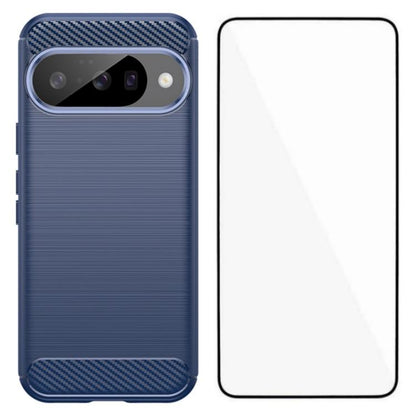 WANLONFENG Brushed Texture Shockproof TPU Phone Case with Screen Film, For Google Pixel 10a, For Google Pixel 10 Pro XL, For Google Pixel 10 Pro, For Google Pixel 10, For Google Pixel 9a, For Google Pixel 9 Pro XL, For Google Pixel 9 Pro               ...