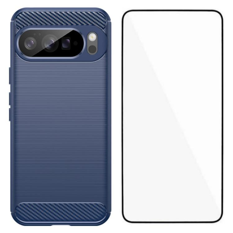 WANLONFENG Brushed Texture Shockproof TPU Phone Case with Screen Film, For Google Pixel 10a, For Google Pixel 10 Pro XL, For Google Pixel 10 Pro, For Google Pixel 10, For Google Pixel 9a, For Google Pixel 9 Pro XL, For Google Pixel 9 Pro               ...