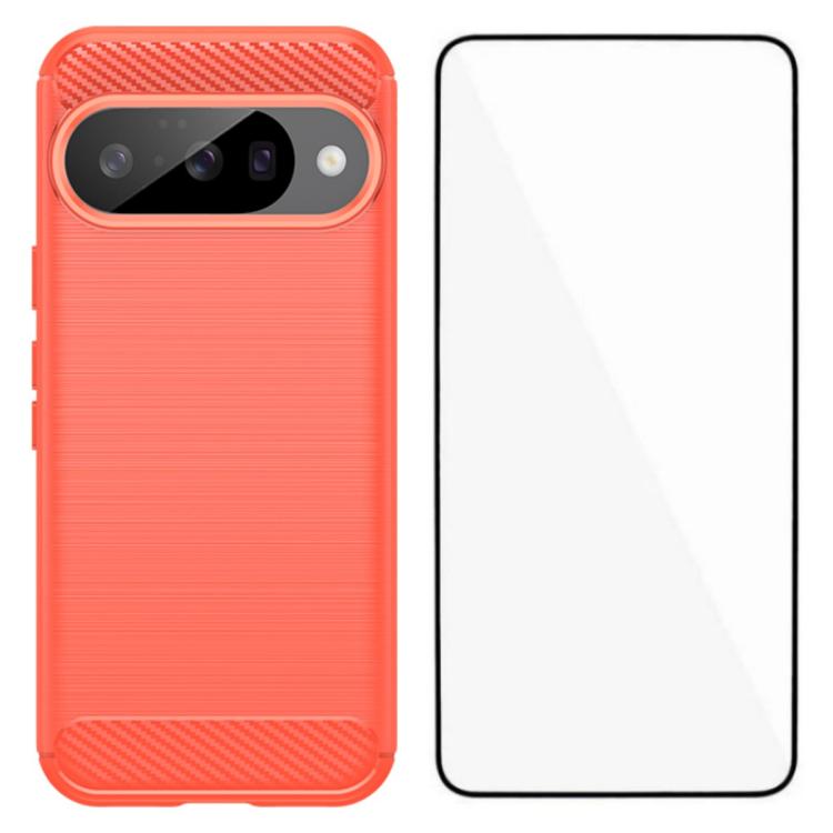 WANLONFENG Brushed Texture Shockproof TPU Phone Case with Screen Film, For Google Pixel 10a, For Google Pixel 10 Pro XL, For Google Pixel 10 Pro, For Google Pixel 10, For Google Pixel 9a, For Google Pixel 9 Pro XL, For Google Pixel 9 Pro               ...